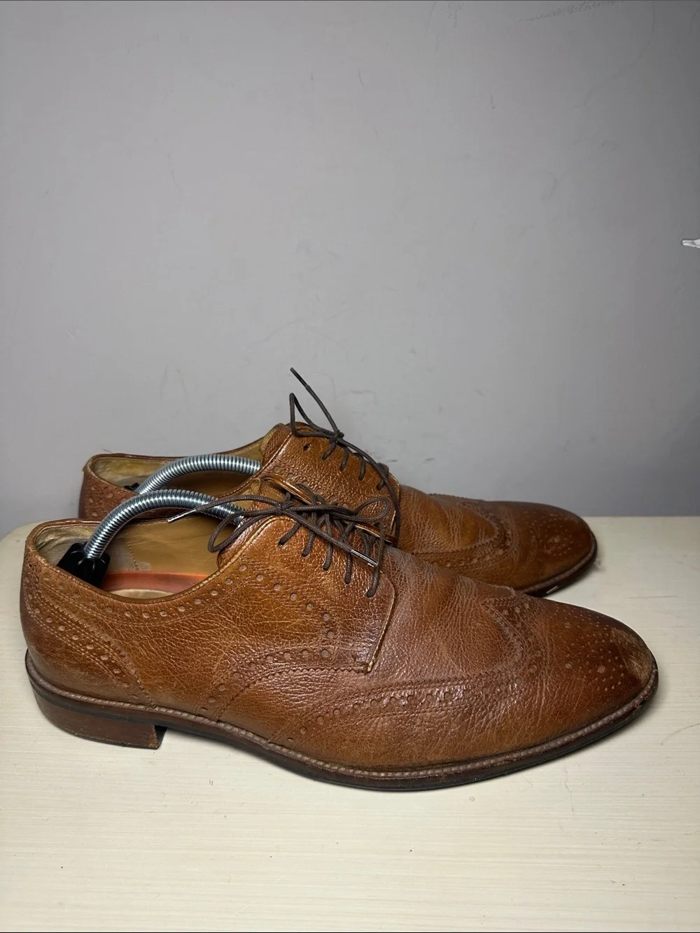 Cole Haan Lenox hill Men's Brown Leather Wingtip Dress Shoes